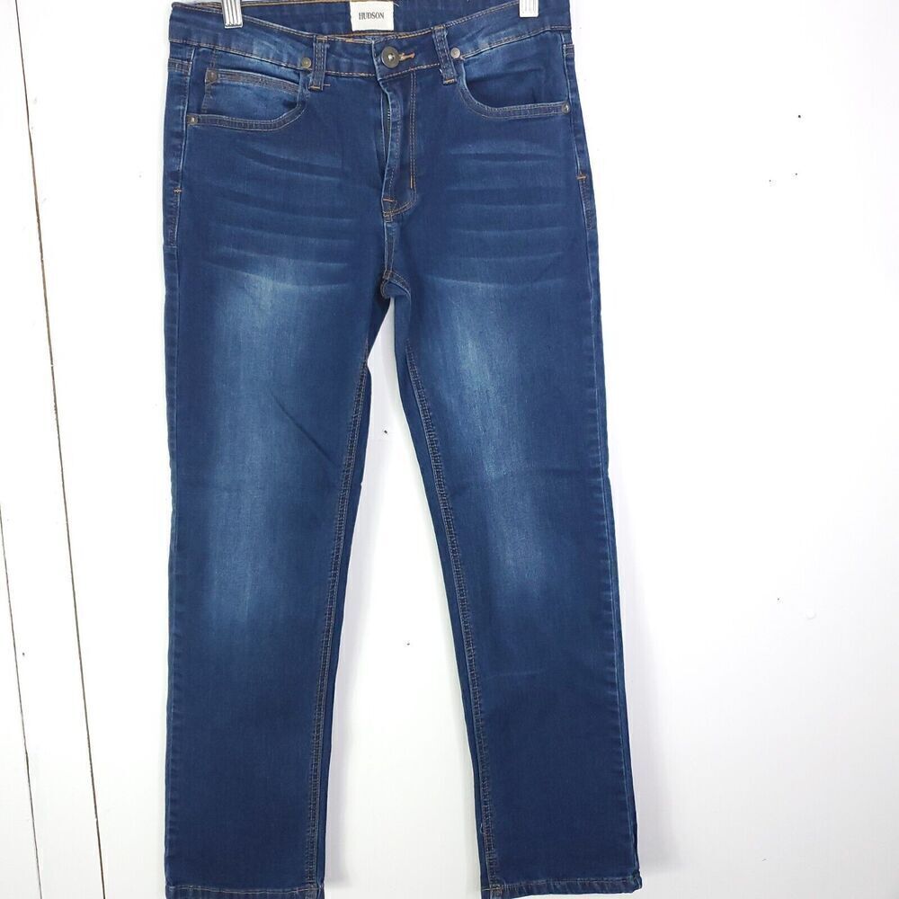 Hudson Jeans Womens 14 Tapered Slim Leg Medium Wash Modest Mature Office